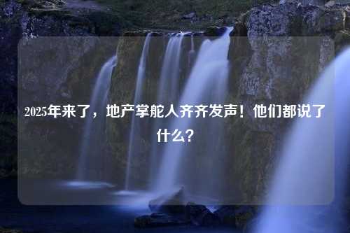 2025年来了，地产掌舵人齐齐发声！他们都说了什么？