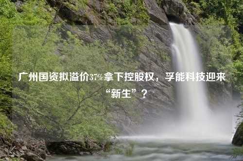 广州国资拟溢价37%拿下控股权，孚能科技迎来“新生”？