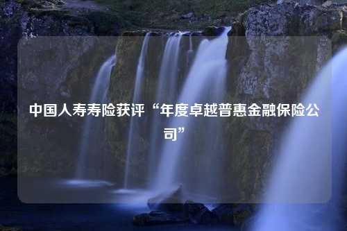 中国人寿寿险获评“年度卓越普惠金融保险公司”