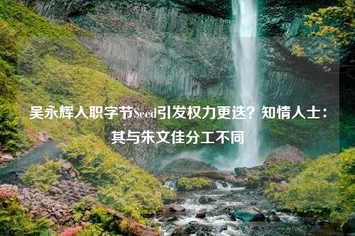 吴永辉入职字节Seed引发权力更迭？知情人士：其与朱文佳分工不同