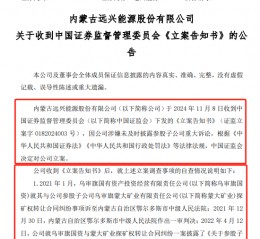 远兴能源被中国证监会立案，涉嫌未及时披露参股子公司重大诉讼