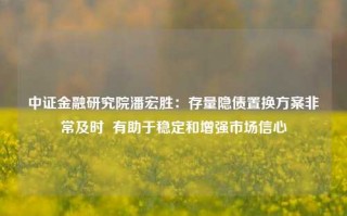 中证金融研究院潘宏胜：存量隐债置换方案非常及时  有助于稳定和增强市场信心