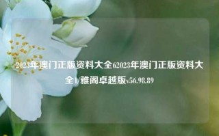 2023年澳门正版资料大全62023年澳门正版资料大全1/雅阁卓越版v56.98.89