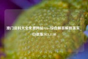 澳门资料大全免费网站944cc综合解答解释落实_白银版2024.11.08