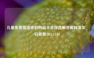 儿童免费英语资料网站大全综合解答解释落实_白银版2024.11.03