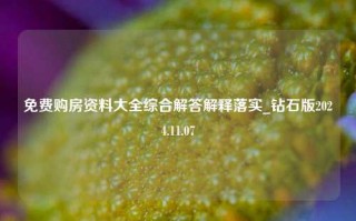 免费购房资料大全综合解答解释落实_钻石版2024.11.07