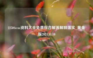 22504ccm资料大全免费综合解答解释落实_黄金版2024.11.10