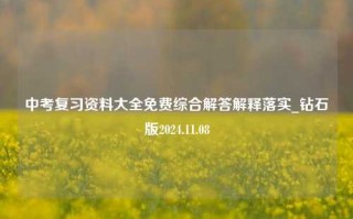 中考复习资料大全免费综合解答解释落实_钻石版2024.11.08