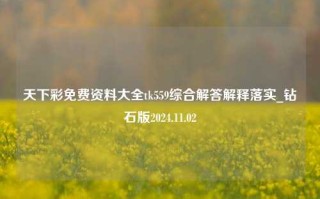 天下彩免费资料大全tk559综合解答解释落实_钻石版2024.11.02