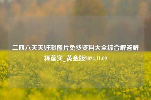 二四六天天好彩图片免费资料大全综合解答解释落实_黄金版2024.11.09-第1张图片-旅游攻略分享平台-独家小贴士