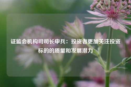 证监会机构司司长申兵：投资者更加关注投资标的的质量和发展潜力-第1张图片-旅游攻略分享平台-独家小贴士