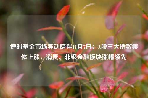 博时基金市场异动陪伴11月7日：A股三大指数集体上涨，消费、非银金融板块涨幅领先-第1张图片-旅游攻略分享平台-独家小贴士