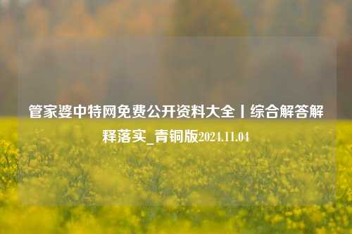 管家婆中特网免费公开资料大全丨综合解答解释落实_青铜版2024.11.04-第1张图片-旅游攻略分享平台-独家小贴士