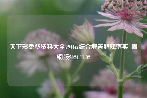 天下彩免费资料大全9944cc综合解答解释落实_青铜版2024.11.02-第1张图片-旅游攻略分享平台-独家小贴士