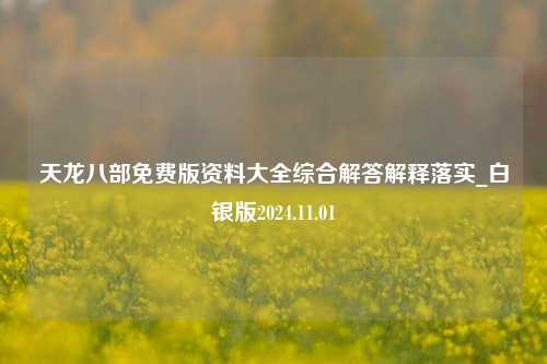 天龙八部免费版资料大全综合解答解释落实_白银版2024.11.01-第1张图片-旅游攻略分享平台-独家小贴士