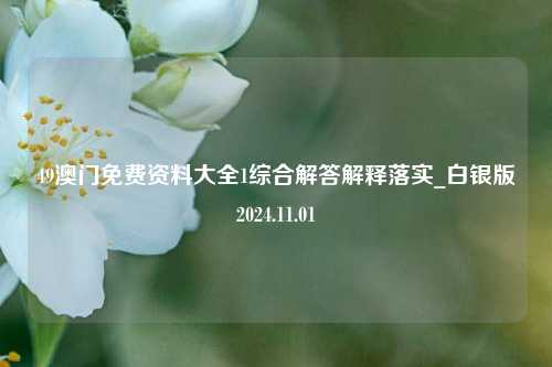 49澳门免费资料大全1综合解答解释落实_白银版2024.11.01-第1张图片-旅游攻略分享平台-独家小贴士