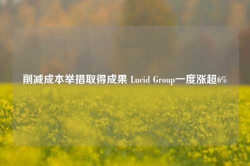 削减成本举措取得成果 Lucid Group一度涨超6%-第1张图片-旅游攻略分享平台-独家小贴士