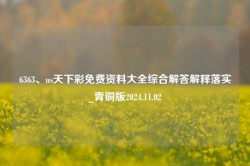 6363、us天下彩免费资料大全综合解答解释落实_青铜版2024.11.02-第1张图片-旅游攻略分享平台-独家小贴士