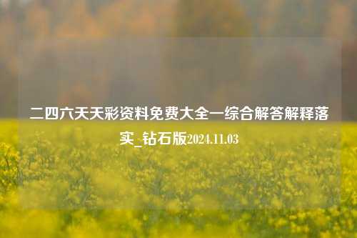 二四六天天彩资料免费大全一综合解答解释落实_钻石版2024.11.03-第1张图片-旅游攻略分享平台-独家小贴士