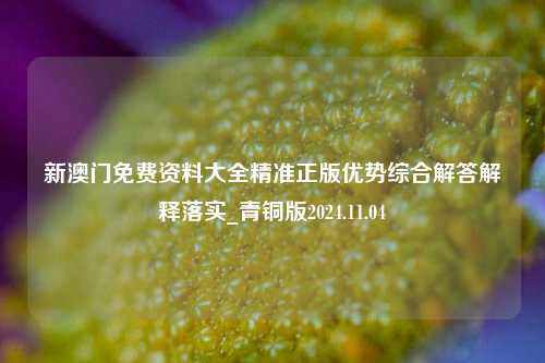 新澳门免费资料大全精准正版优势综合解答解释落实_青铜版2024.11.04-第1张图片-旅游攻略分享平台-独家小贴士