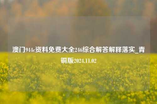 澳门944c资料免费大全246综合解答解释落实_青铜版2024.11.02-第1张图片-旅游攻略分享平台-独家小贴士