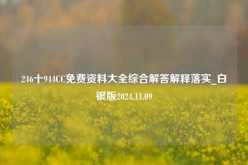 246十944CC免费资料大全综合解答解释落实_白银版2024.11.09-第1张图片-旅游攻略分享平台-独家小贴士