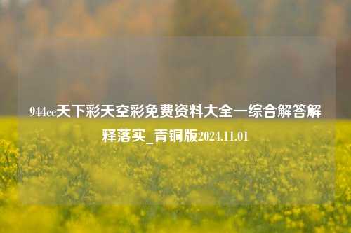 944cc天下彩天空彩免费资料大全一综合解答解释落实_青铜版2024.11.01-第1张图片-旅游攻略分享平台-独家小贴士