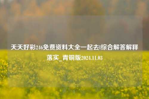 天天好彩246免费资料大全一起去l综合解答解释落实_青铜版2024.11.03-第1张图片-旅游攻略分享平台-独家小贴士