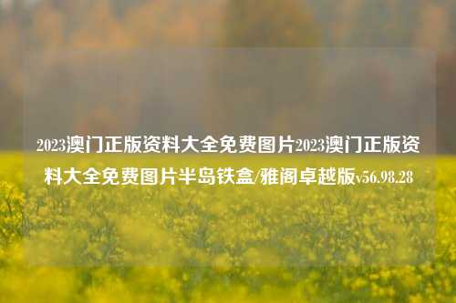 2023澳门正版资料大全免费图片2023澳门正版资料大全免费图片半岛铁盒/雅阁卓越版v56.98.28