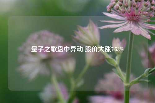 量子之歌盘中异动 股价大涨7.53%